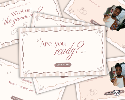 Champagne PJs and Prosecco What Did the Groom Say Game