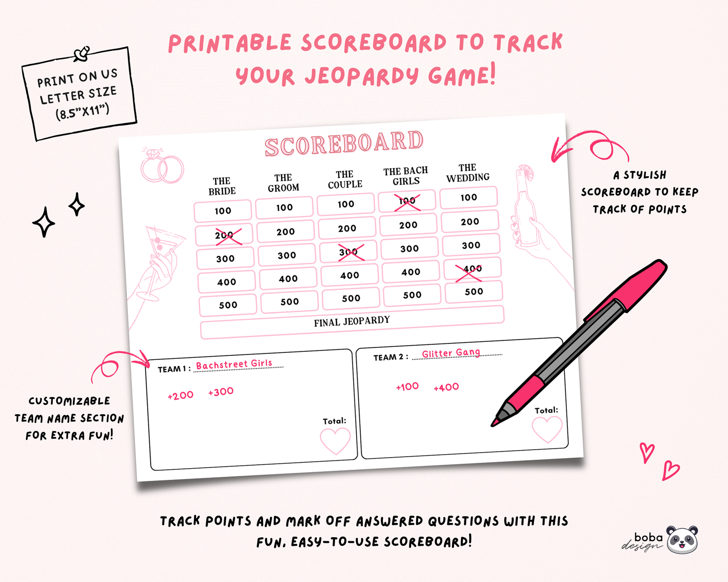 Bride or Die - Bachelorette Jeopardy Game