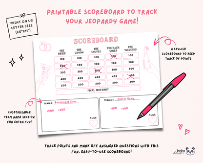 Bride or Die - Bachelorette Jeopardy Game