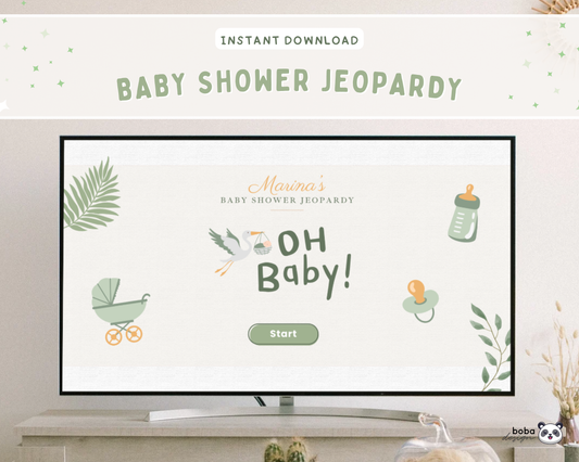 Neutral Baby Shower Jeopardy Game