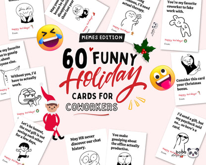 60 Funny Christmas Cards for Coworkers Printable