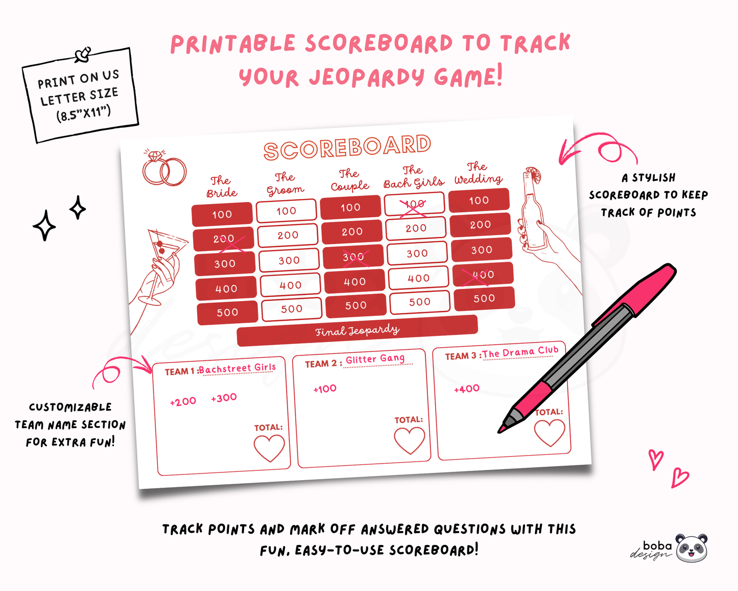 That's Amore Bachelorette Jeopardy Game