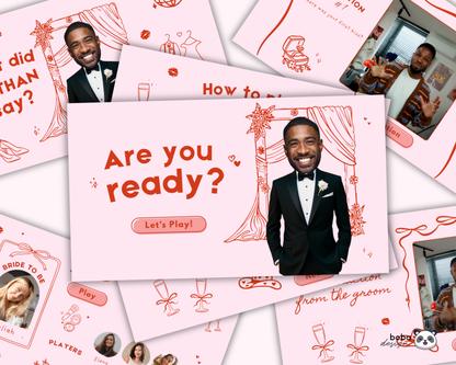 Custom Groom Head What Did the Groom Say Game Pink