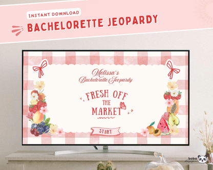 Red Fresh off the Market Bachelorette Jeopardy Game