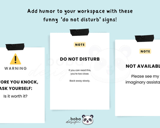 16 Funny Do Not Disturb Signs (Vol. 2) - Printable Office Door and Desk Decor