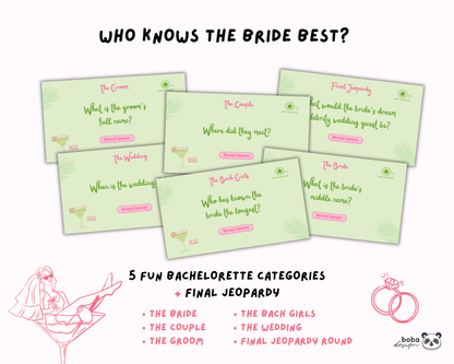 Margarita Veil Bachelorette Jeopardy Game