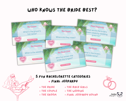 Bach Island Bachelorette Jeopardy Game