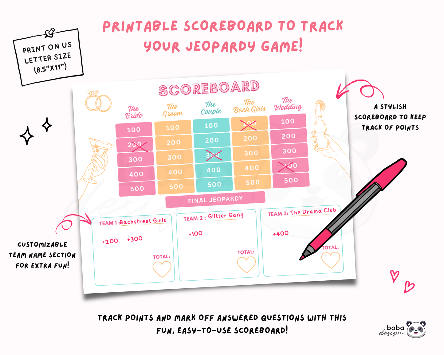 Bach Island Bachelorette Jeopardy Game