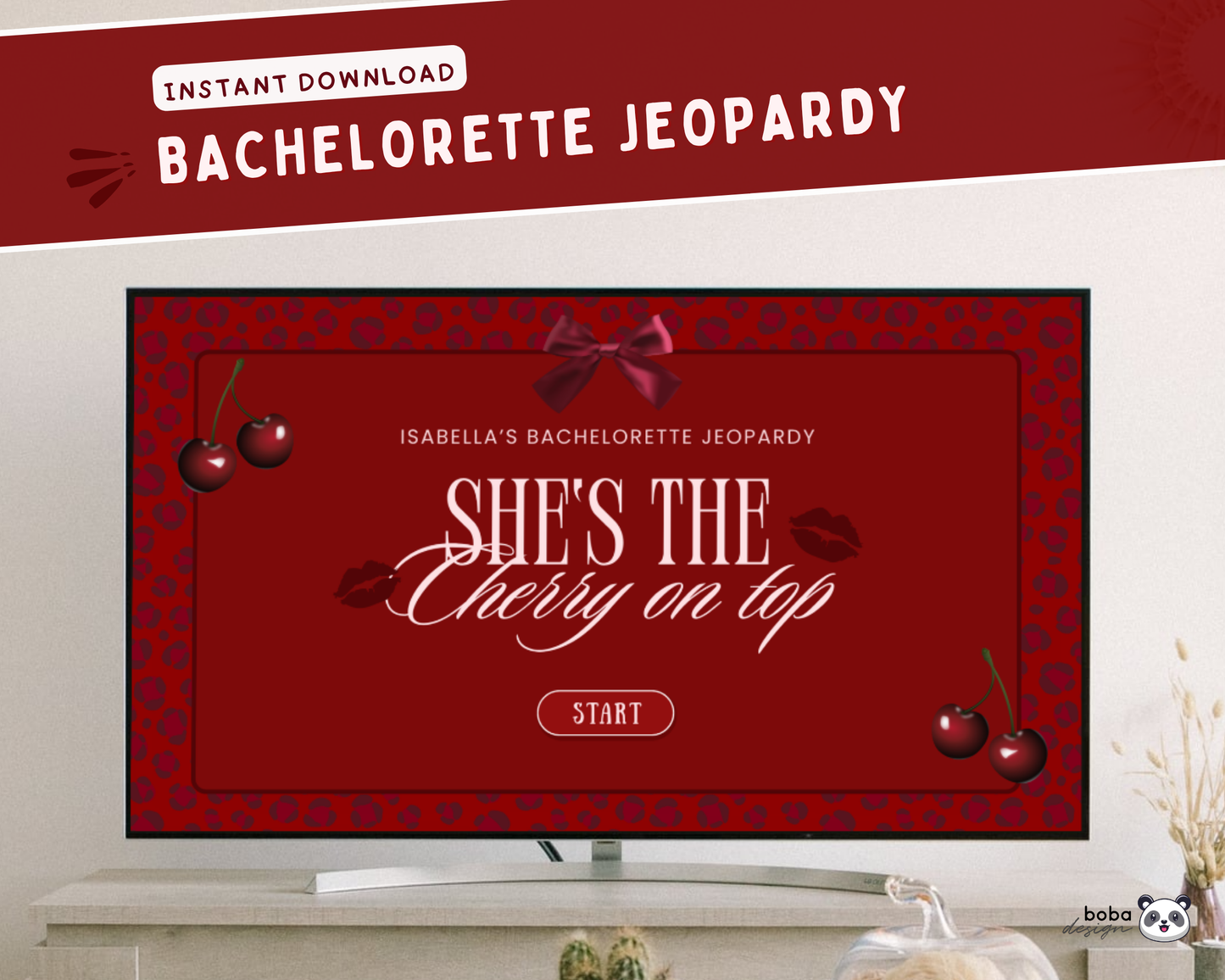 She's the Cherry on Top Bachelorette Jeopardy Game