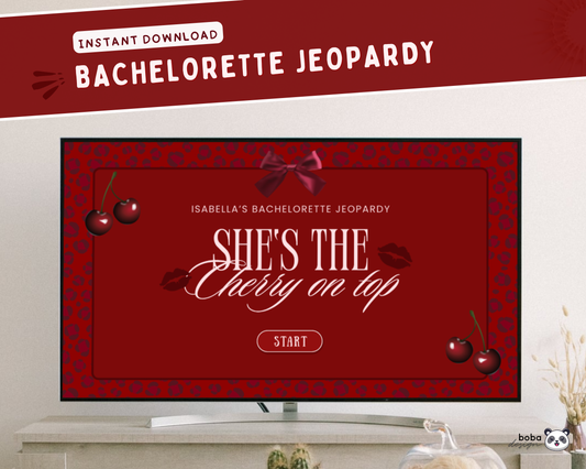 She's the Cherry on Top Bachelorette Jeopardy Game