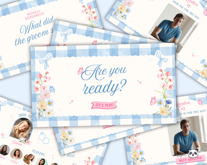 Blue Floral Fresh off the Market What Did the Groom Say Game