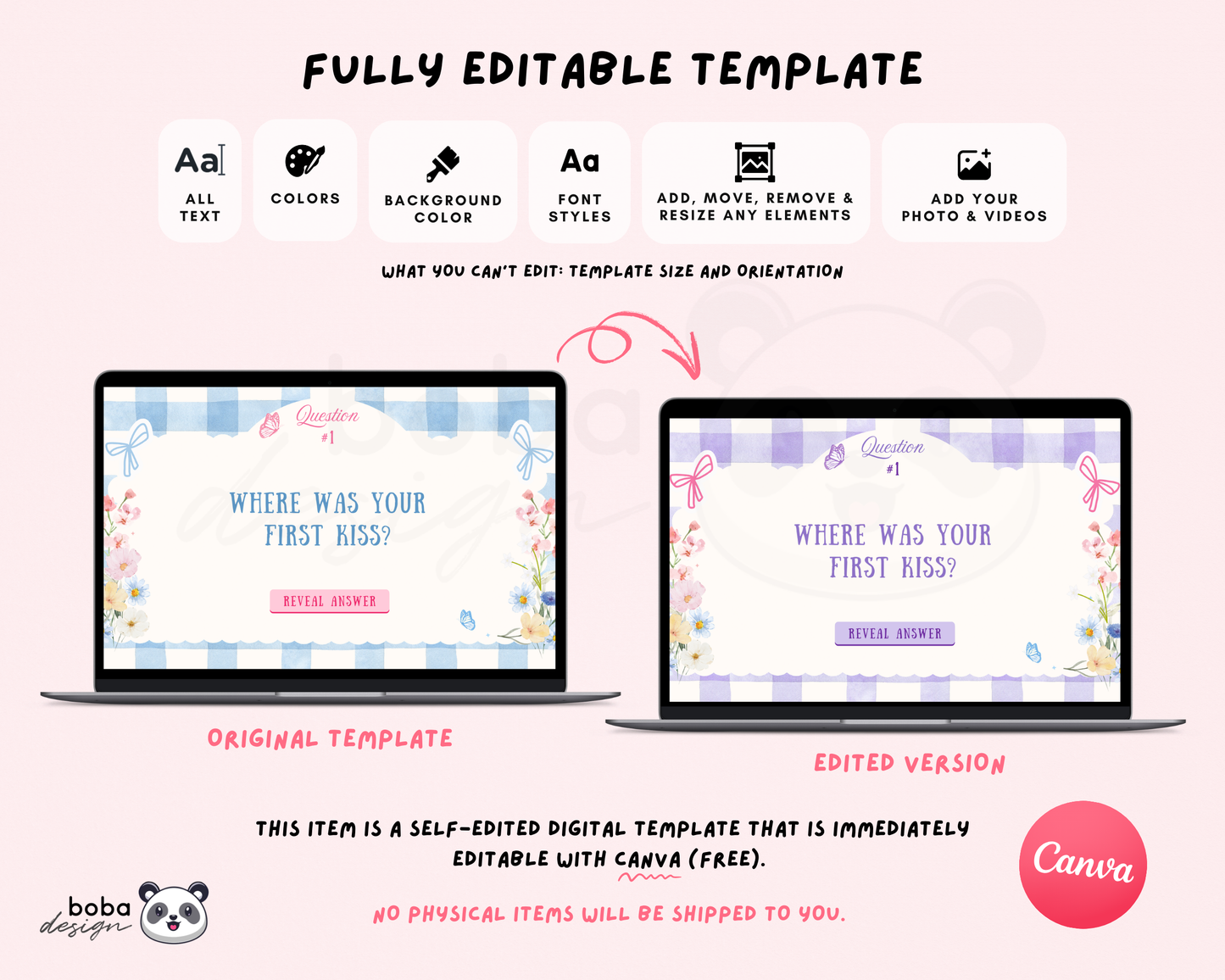 Blue Floral Fresh off the Market What Did the Groom Say Game