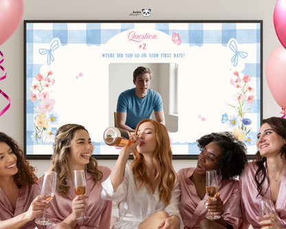 Blue Floral Fresh off the Market What Did the Groom Say Game