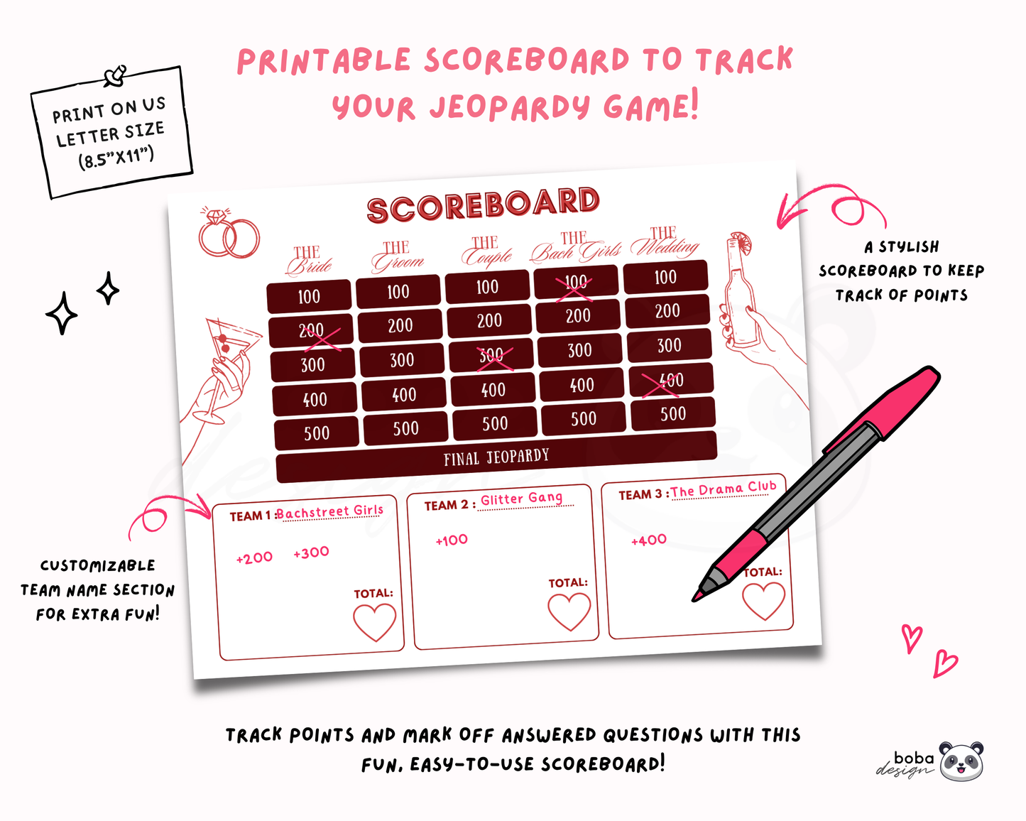 She's the Cherry on Top Bachelorette Jeopardy Game