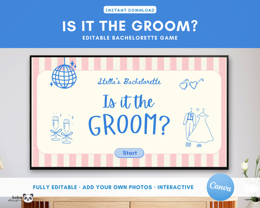 Blue Pink Is it the Groom Bachelorette Party Game