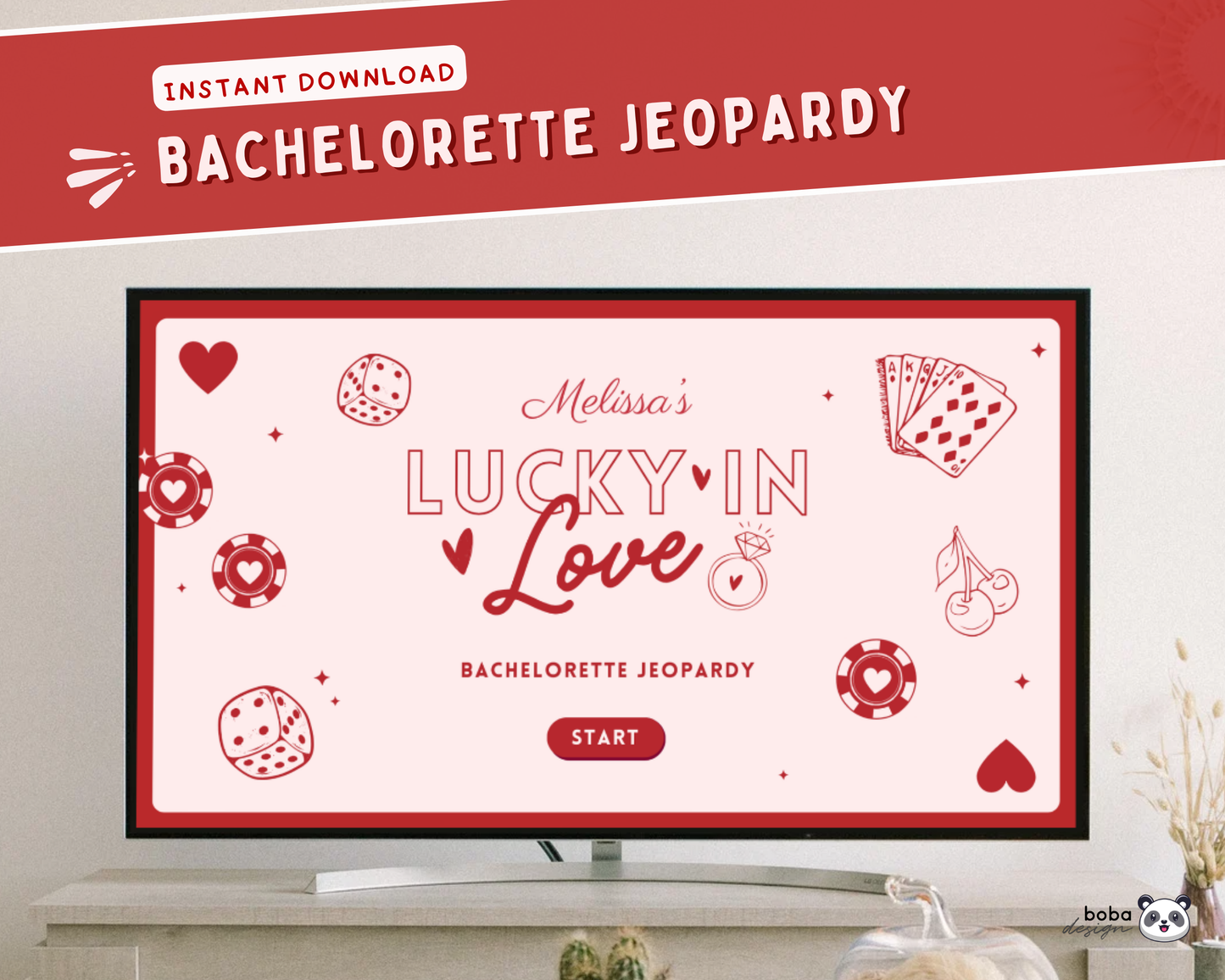 Lucky in Love Vegas Bachelorette Jeopardy Game