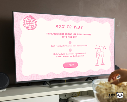 Pinky Vibes What Did the Groom Say – Bachelorette Game
