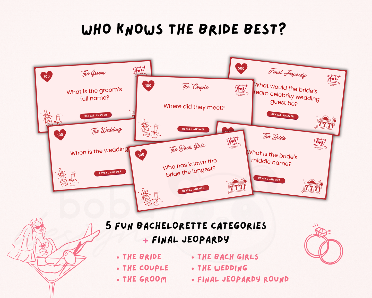 Lucky in Love Vegas Bachelorette Jeopardy Game