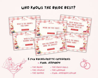 Red Fresh off the Market Bachelorette Jeopardy Game