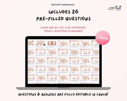 Bear Baby Shower Jeopardy Game - Baby Trivia Game