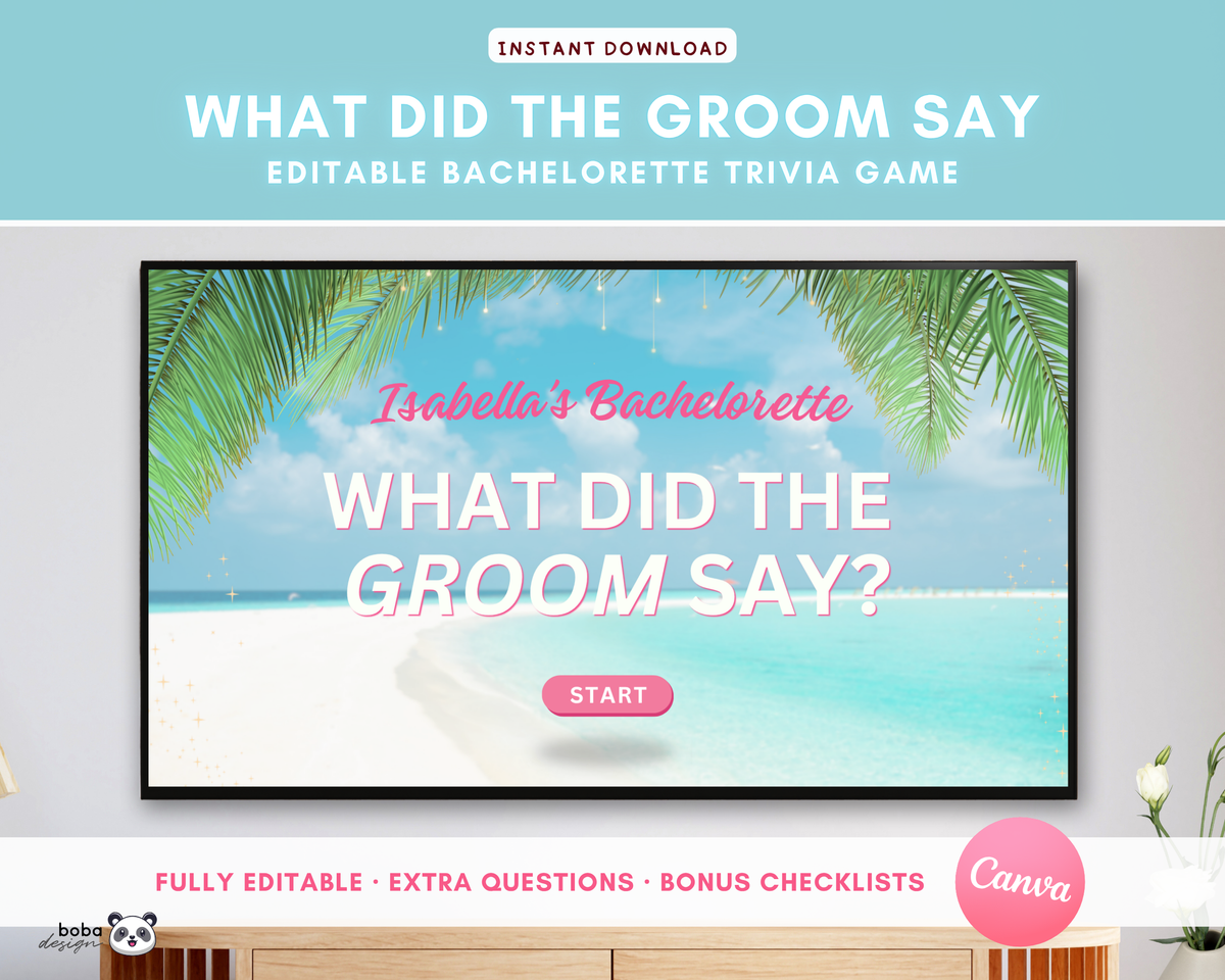 Bach Island What Did the Groom Say Game