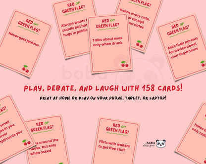 Red Flag or Green Flag Game – Drinking Game for Girls’ Night, Bachelorette, or Party