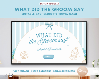 Seashells and Wedding Bells What Did the Groom Say Game