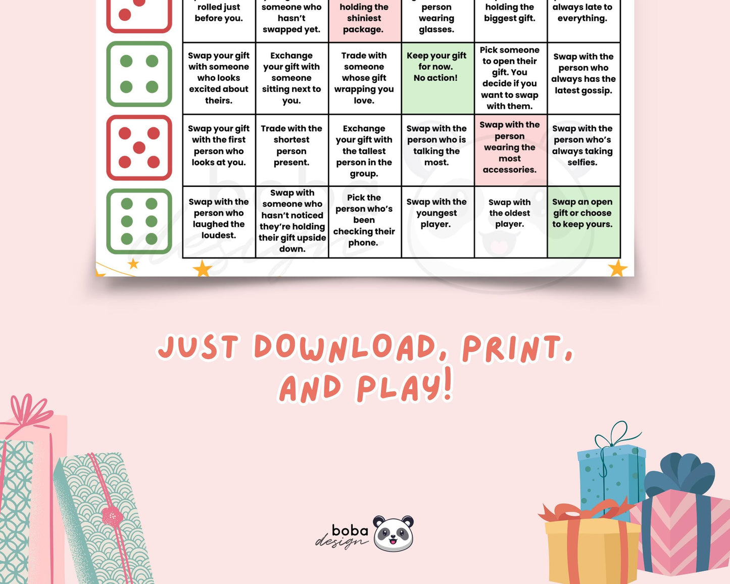 Roll the Dice Game - Funny Christmas Gift Exchange