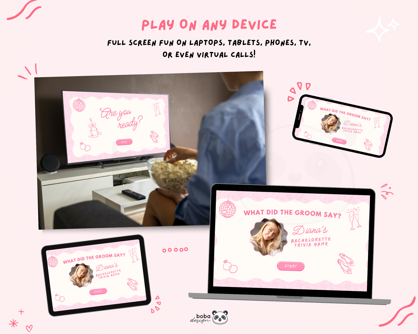 Pinky Vibes What Did the Groom Say – Bachelorette Game