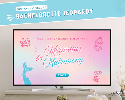 Mermaids and Matrimony Bachelorette Jeopardy Game