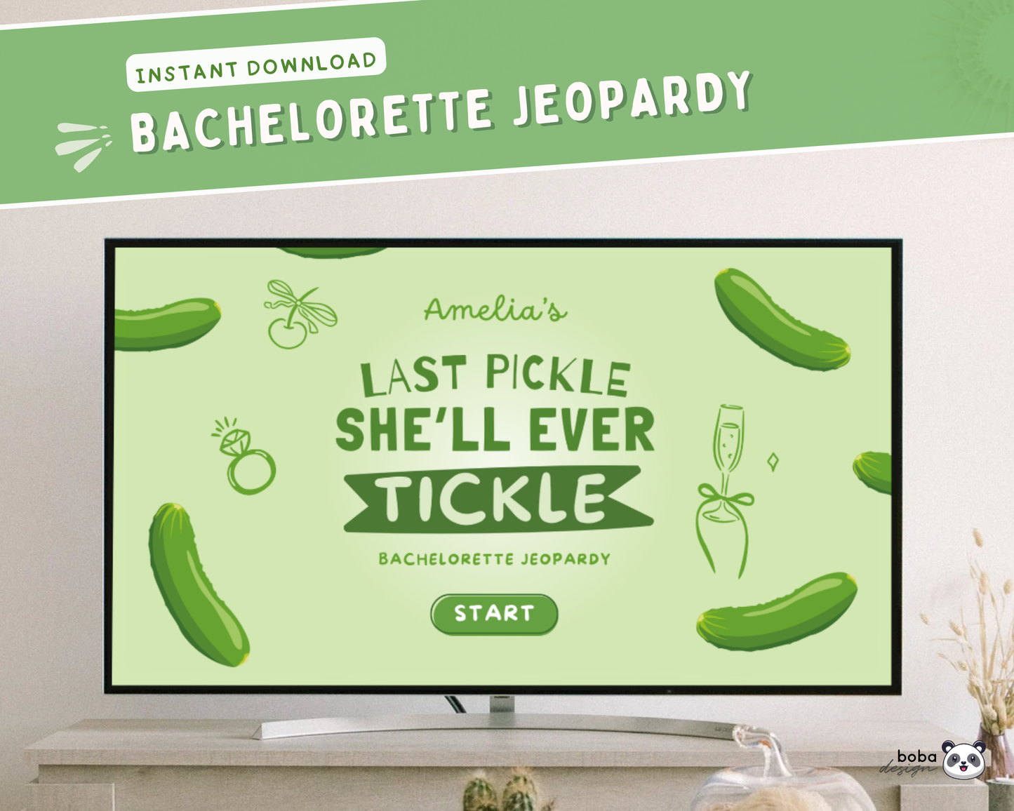Last Pickle She'll ever Tickle Bachelorette Jeopardy Game