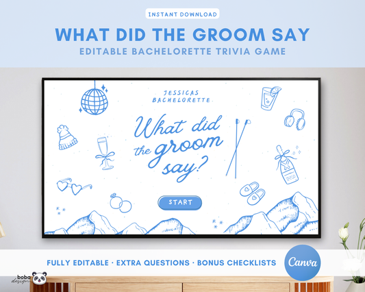 Apres Ski What Did the Groom Say – Bachelorette Game