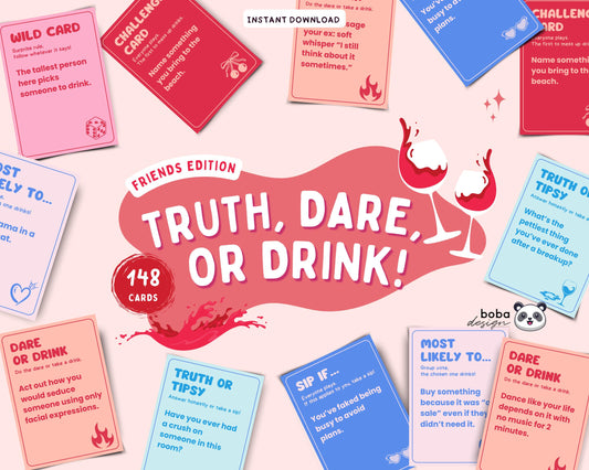 Truth or Dare – Printable Drinking Game for Adults Party