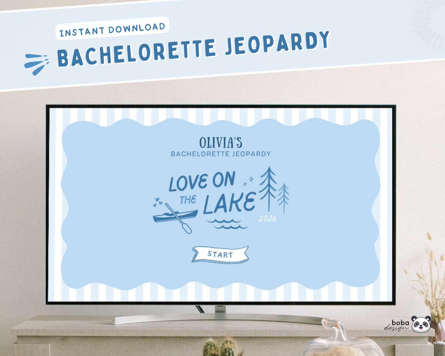 Blue Love on The Lake Bachelorette Jeopardy Game