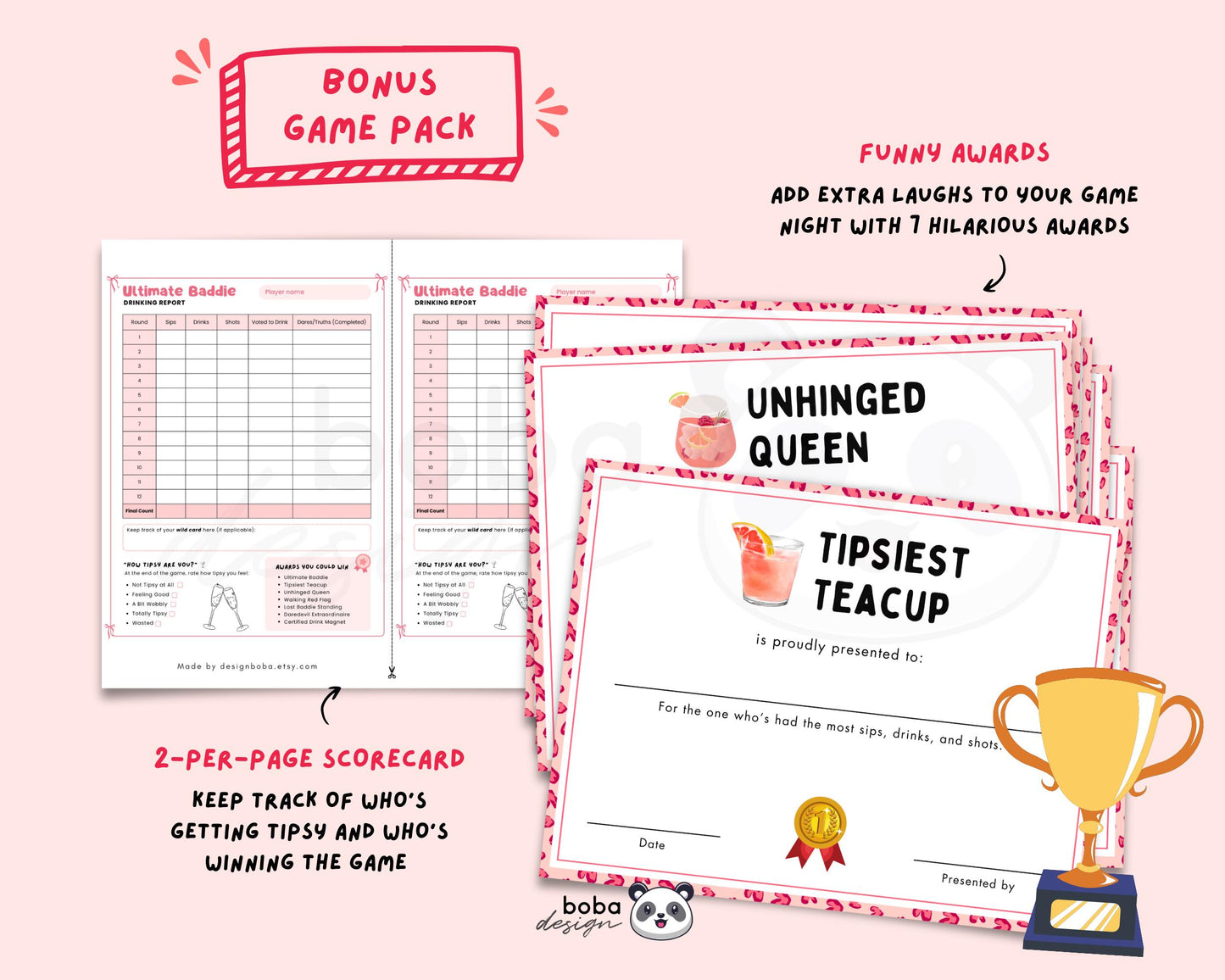 Fun Girls Drinking Game – Printable Ladies Night Party Game