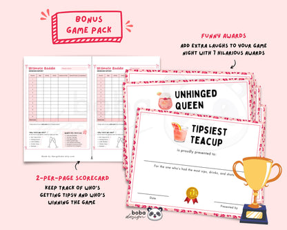 Fun Girls Drinking Game – Printable Ladies Night Party Game