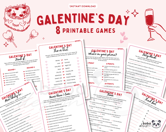 Printable Galentine’s Game Bundle - Fun Trivia for Girls’ Night