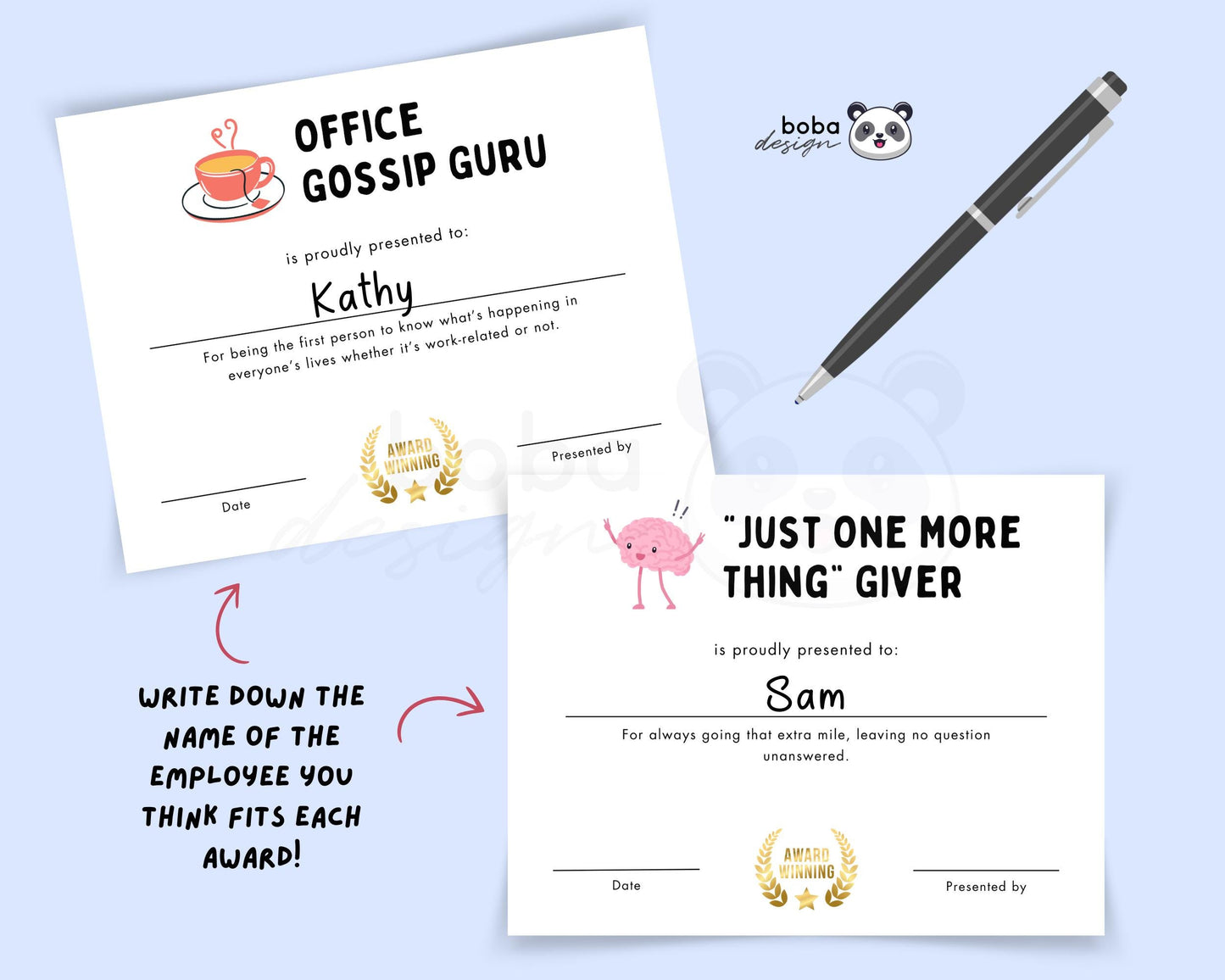 76 Funny Call Center Employee Awards - Printable Appreciation Awards