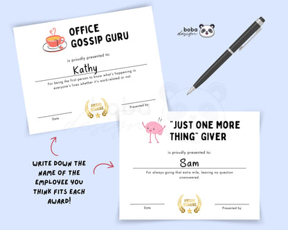 76 Funny Call Center Employee Awards - Printable Appreciation Awards