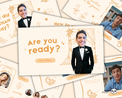 Custom Groom Head What Did the Groom Say Game Champagne