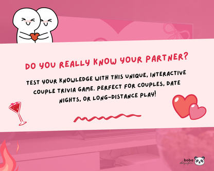 Couple Trivia Drinking Game – Editable Canva Template for Date Night