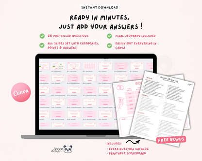 Pinky Vibes – Bachelorette Jeopardy Game