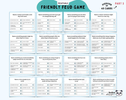 Friendly Feud - Printable Group Party Game