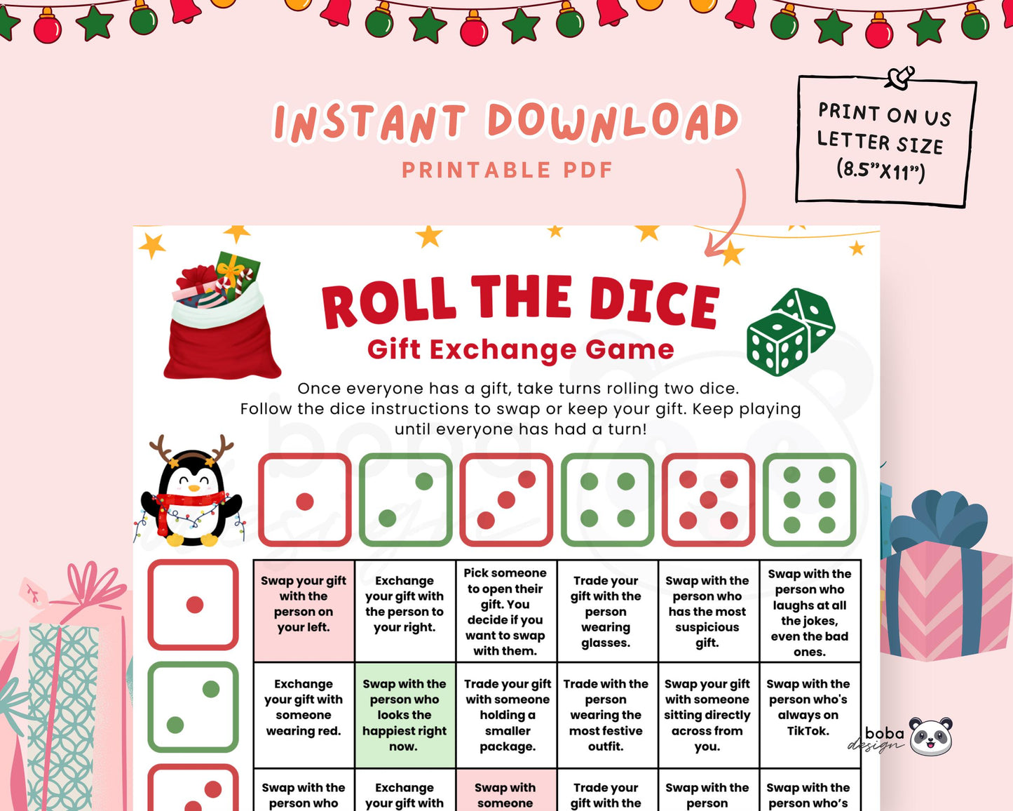 Roll the Dice Game - Funny Christmas Gift Exchange