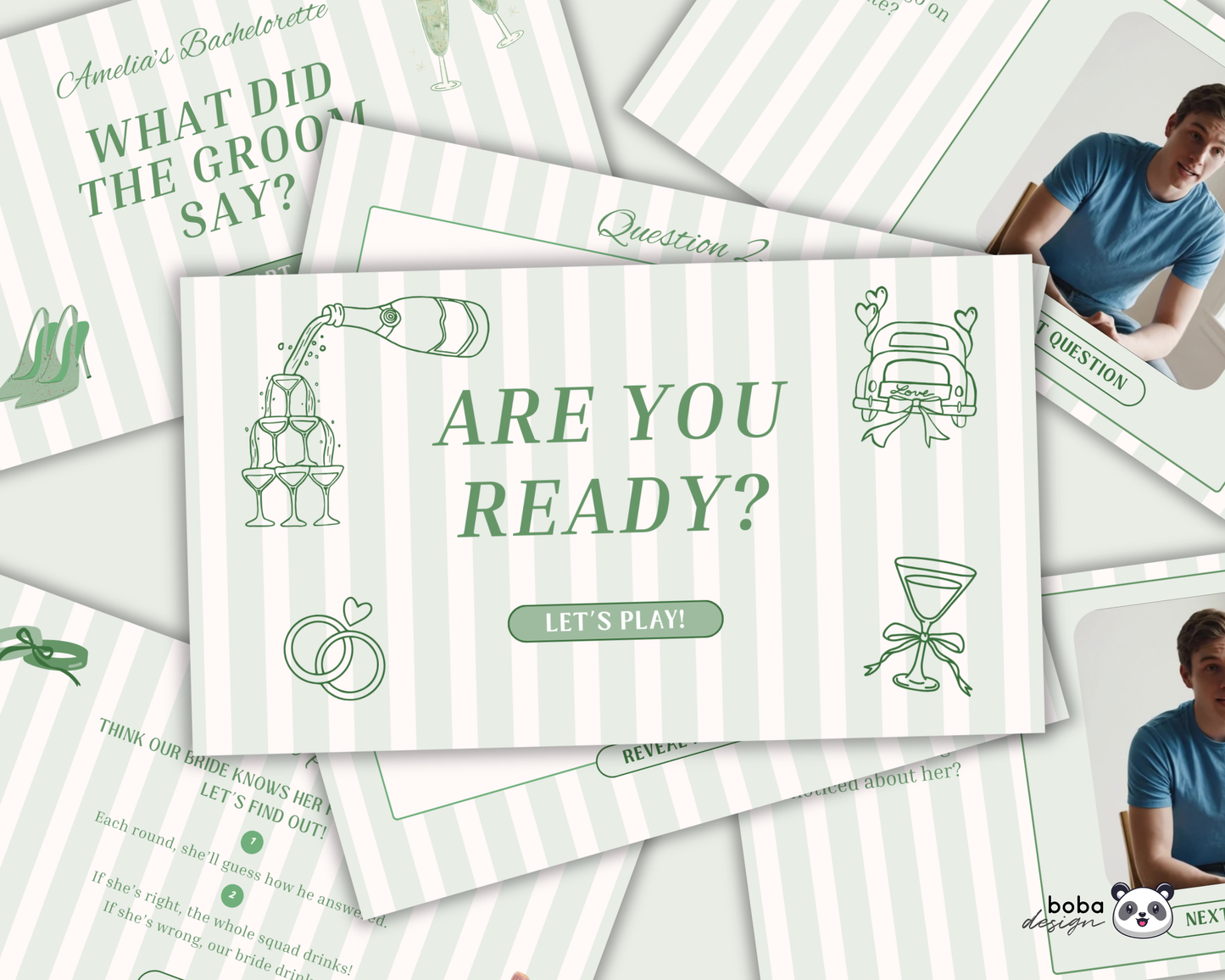 Green Stripe What Did the Groom Say Game