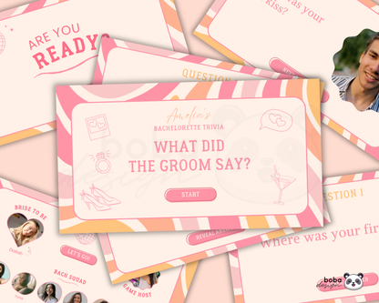 Retro Pastel Vibes What Did the Groom Say Game