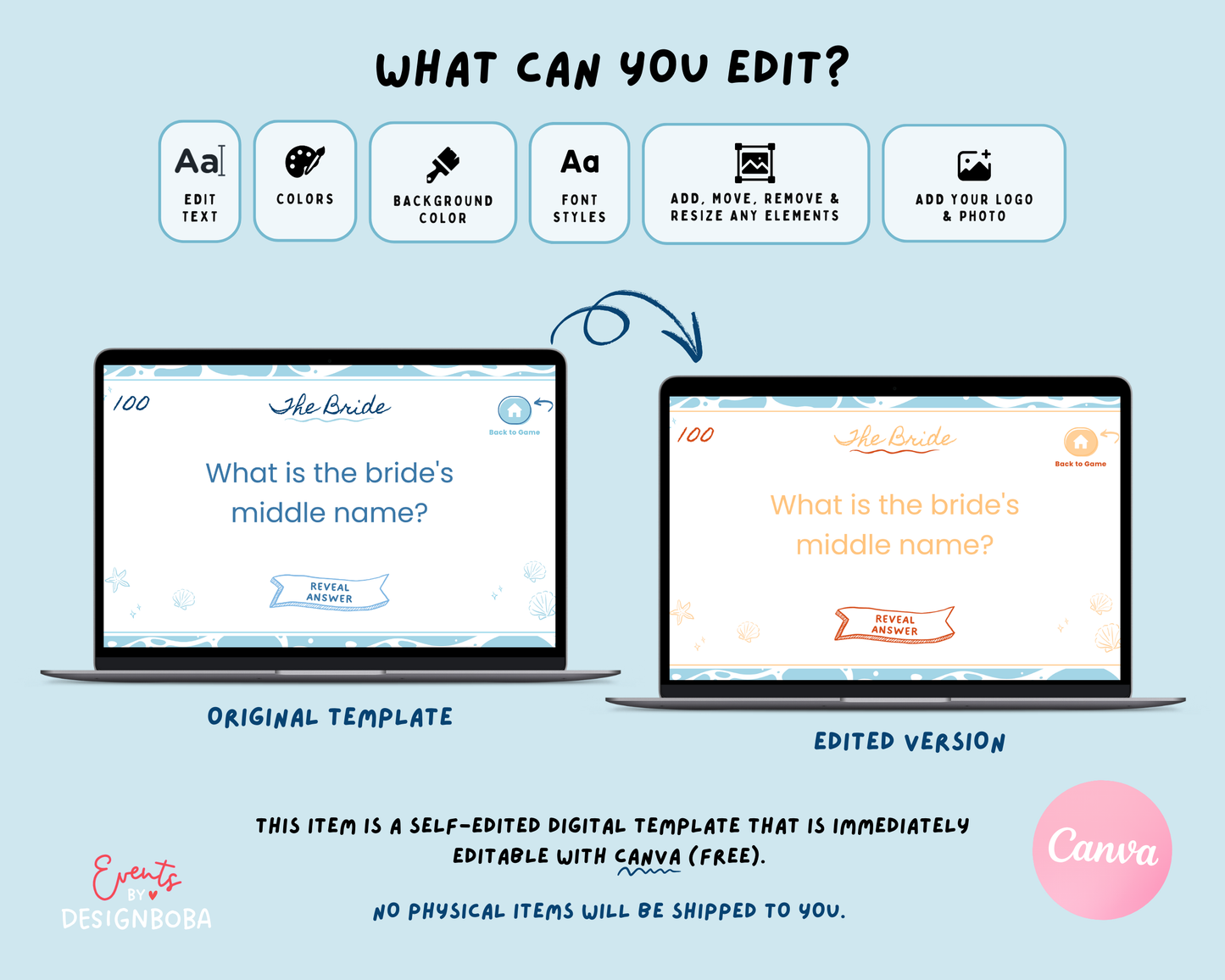 Last Toast on The Coast V2 – Blue Bachelorette Jeopardy Game (Canva Template)