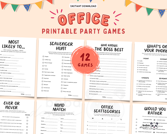 Office Game Bundle - Team Building, Icebreaker Games Printable