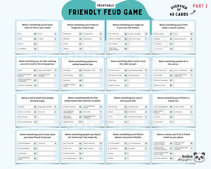 Friendly Feud - Printable Group Party Game