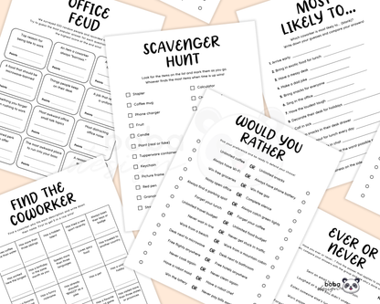 Office Game Bundle - Team Building, Icebreaker Games Printable
